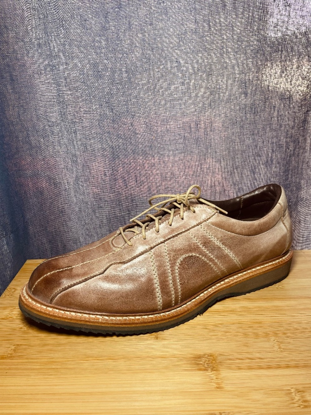 Allen Edmonds Voyager Light Brown Lace Up Shoes Leather Oxfords 13D EUC!